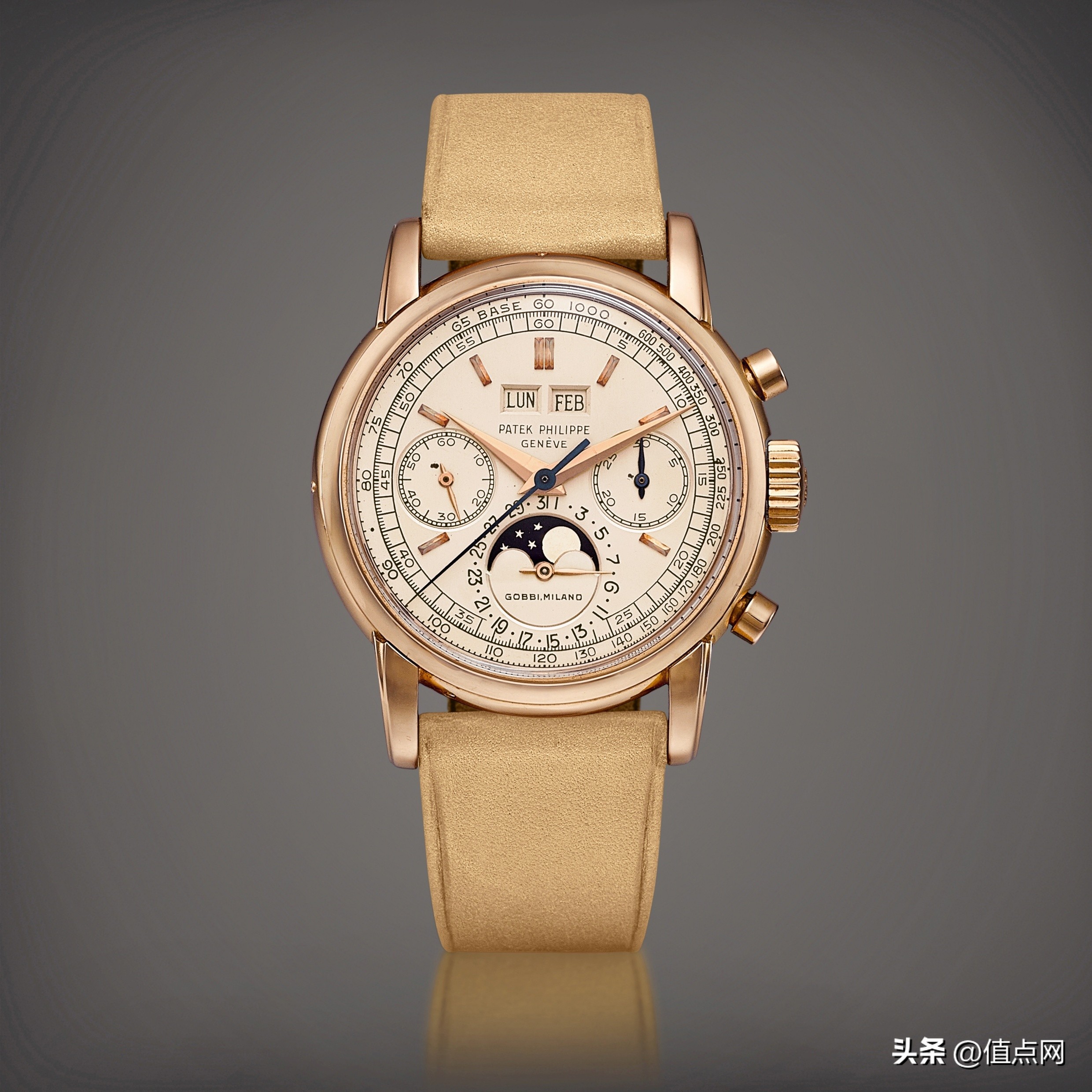 百达翡丽2499拍卖品,百达翡丽拍卖黑盘正装表