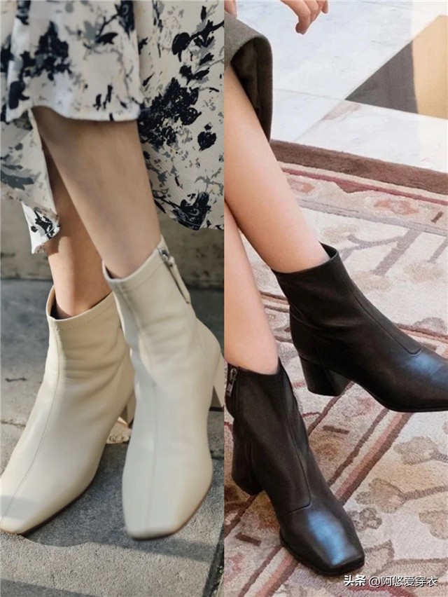 今年流行的平头靴,今秋最火的是平头靴妥妥地显高