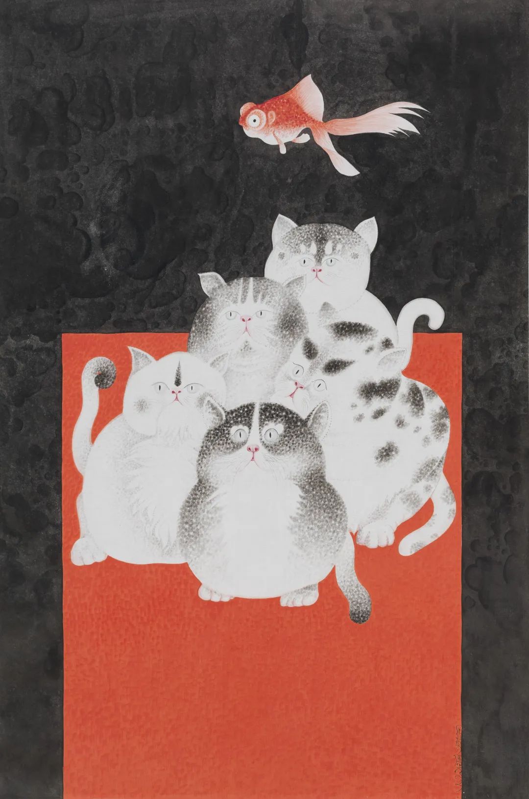 严谨细致的书法,水墨气韵生动的线描