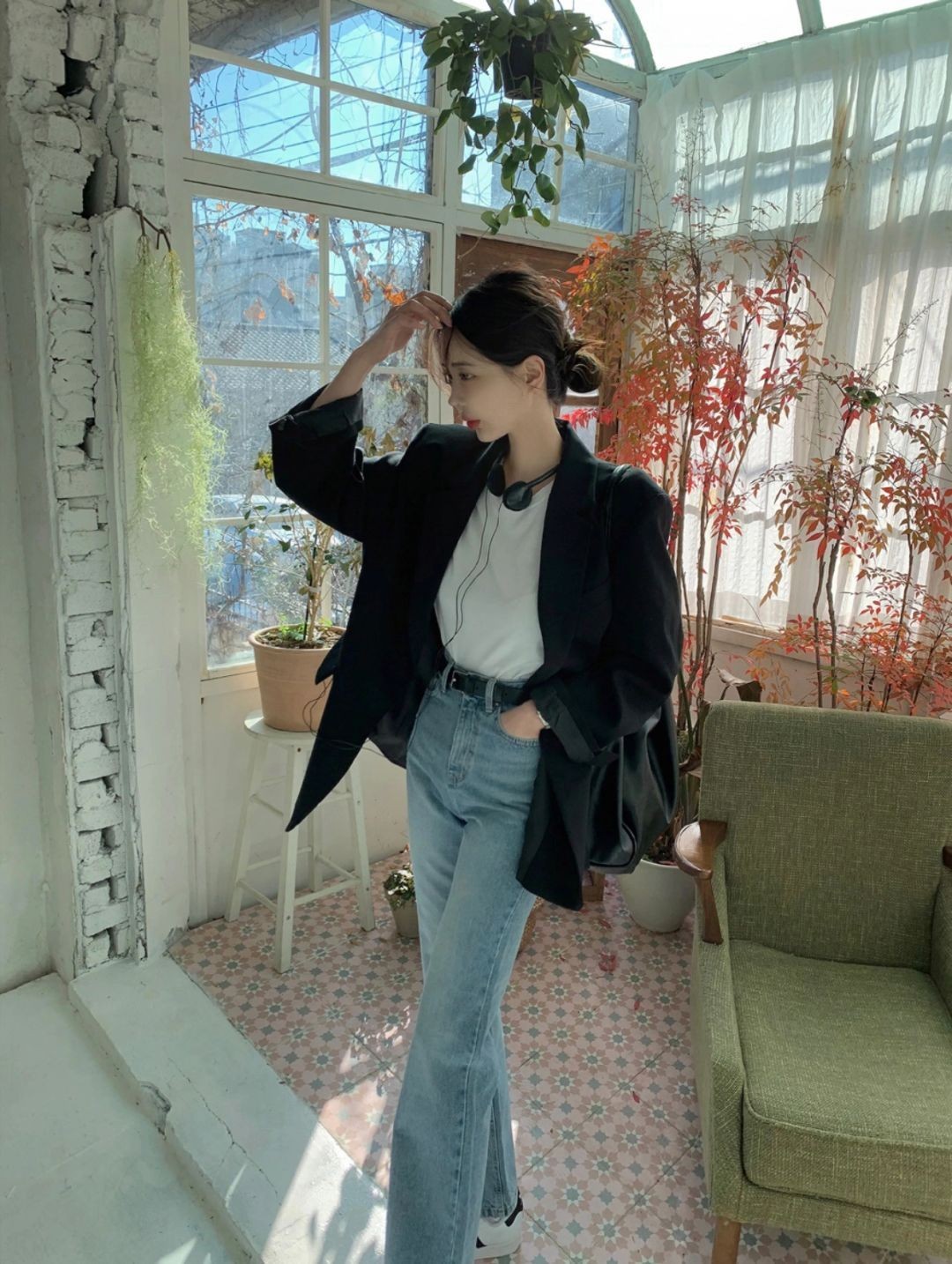 初秋韩国小姐姐温柔风怎么穿,韩国休闲风穿搭女高级感