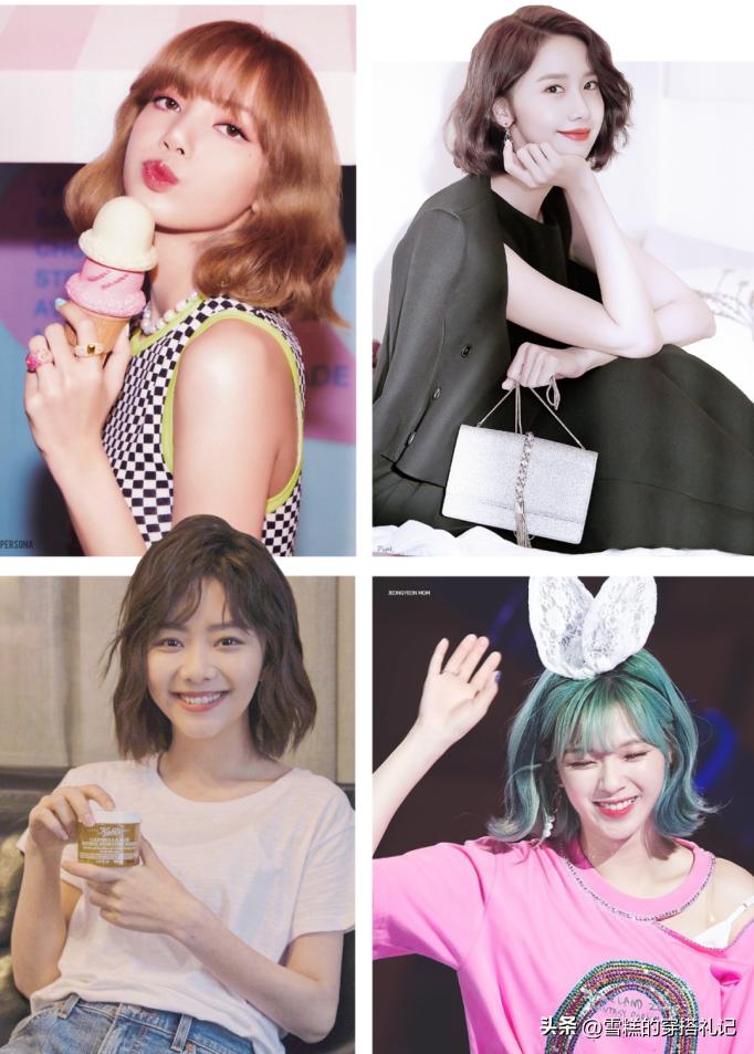 露眉露耳不过肩的发型,洋气过耳直发发型