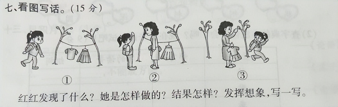 二年级期末复习看图写话最后一篇,期末看图写话一年级