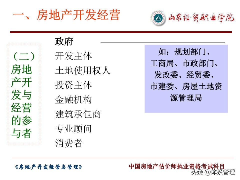 房地产开发经营与管理,房地产经营与管理个人简介
