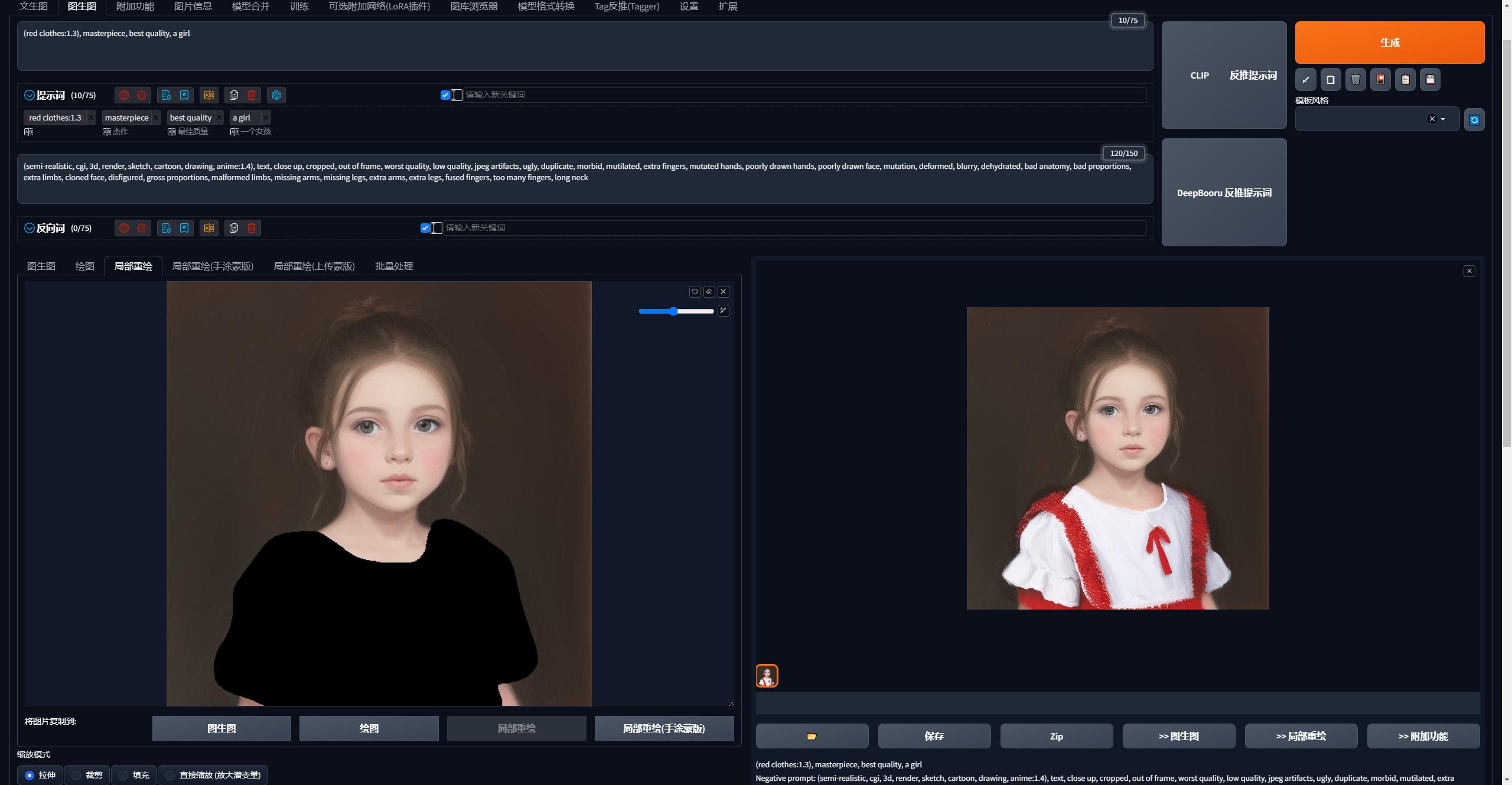ai绘画局部重绘教程,ai绘画卡点多张蒙版