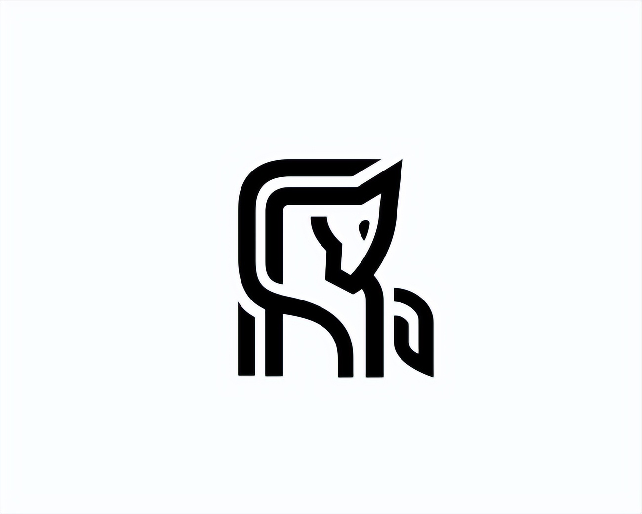 logos：白马啸西风！一组有力量感的马元素标志设计分享