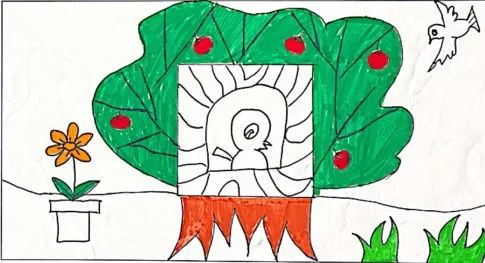 思维导图类绘画作品图片,小学优秀作品构图