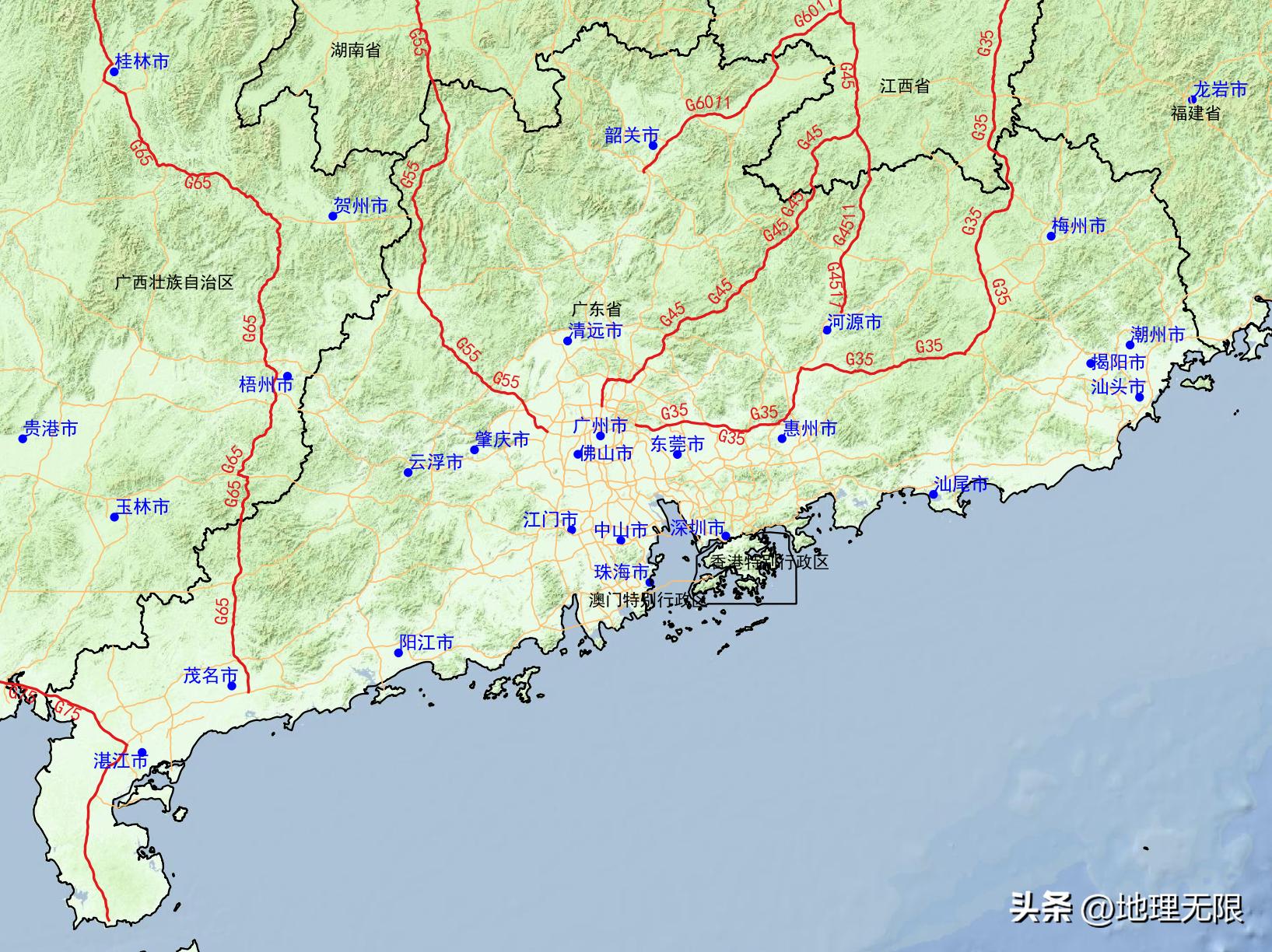 广东省高速地图高清版大图,广东省高速公路路线图最新版