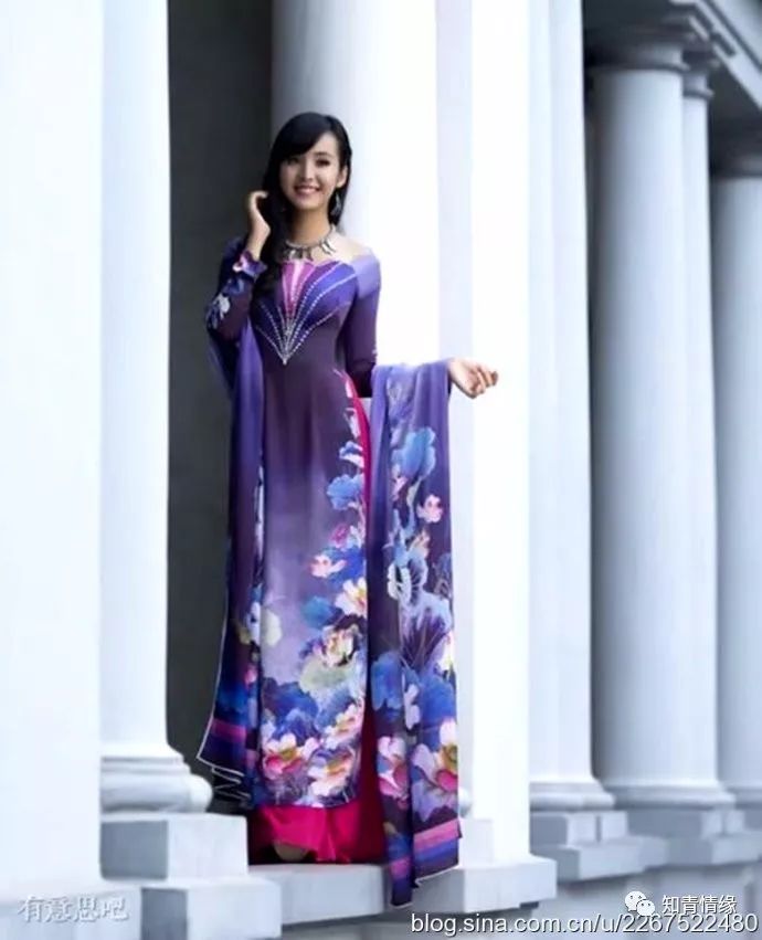 越南美女穿中国风旗袍,越南穿旗袍的民族美女