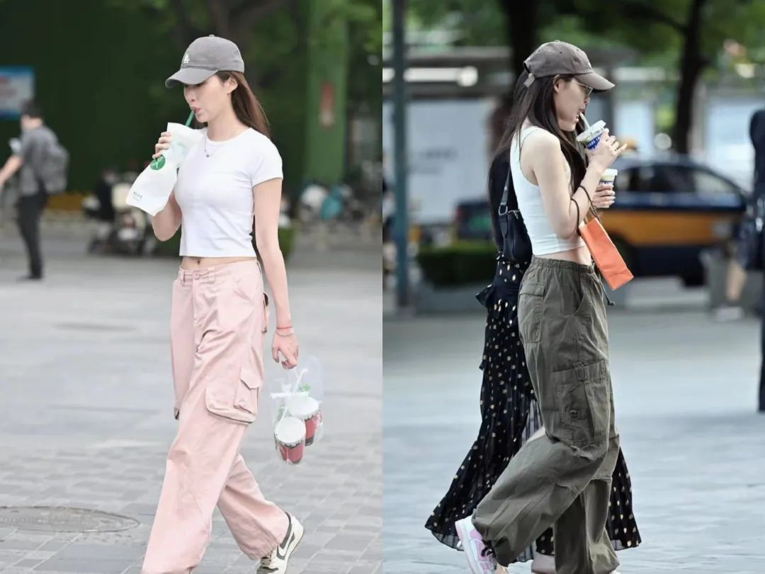 三里屯街拍高级感穿搭气质美女,北京街拍女生穿搭