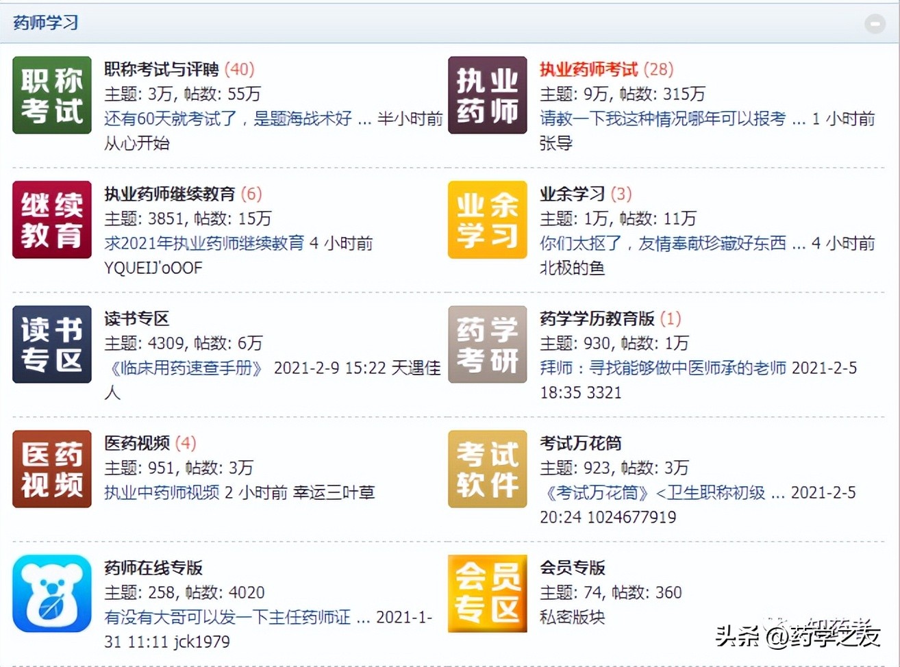 药学专业不得不知道的一些论坛