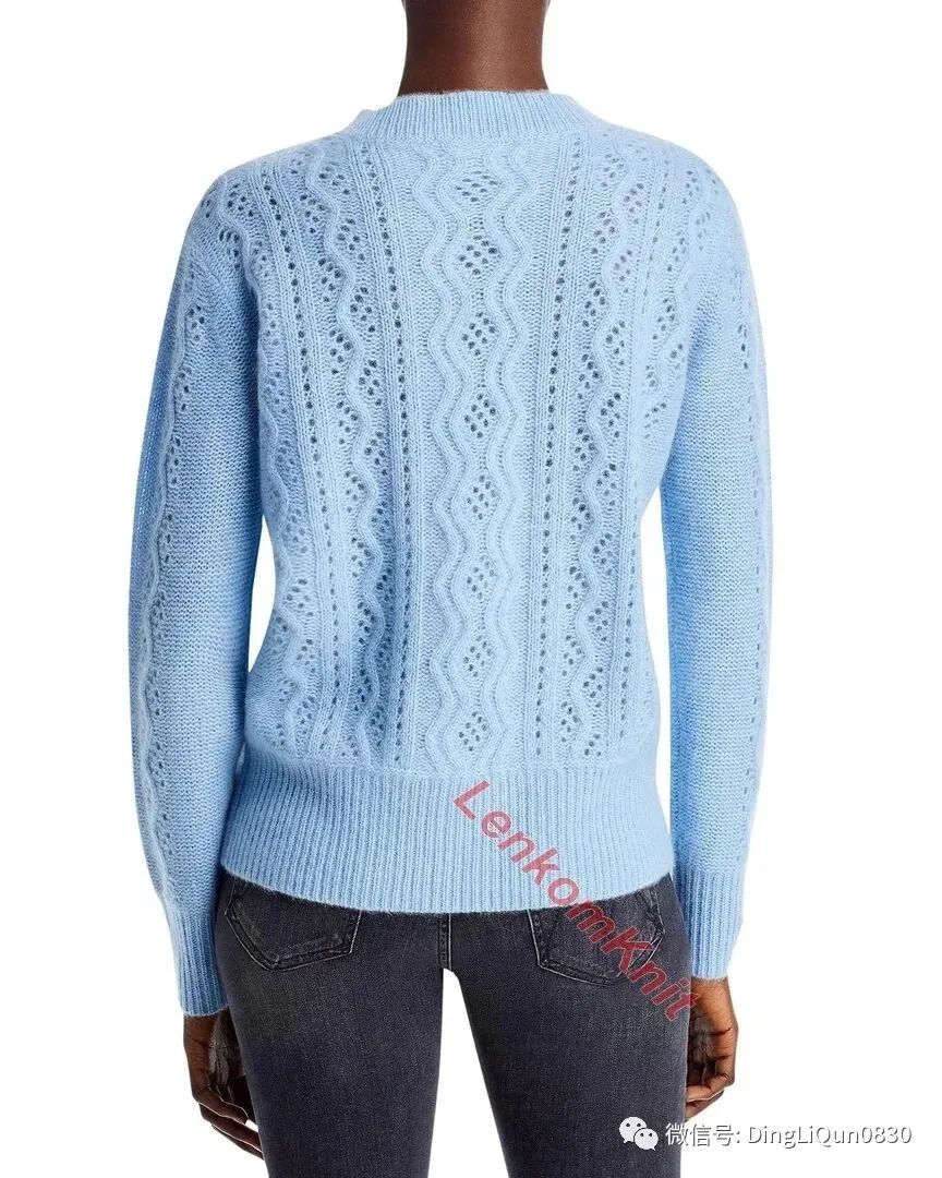 蓝色针织衫图解,有图解的套头针织衫