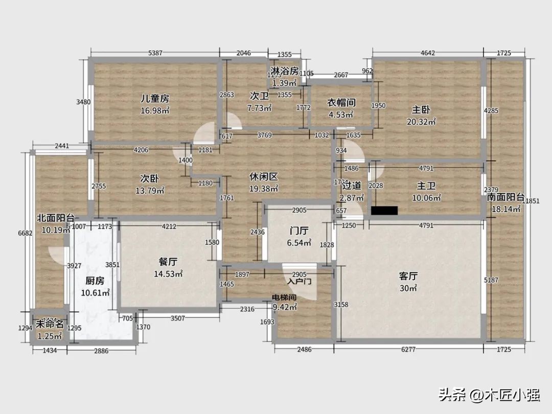 胡桃木极简大平层,北京180平大平层4房