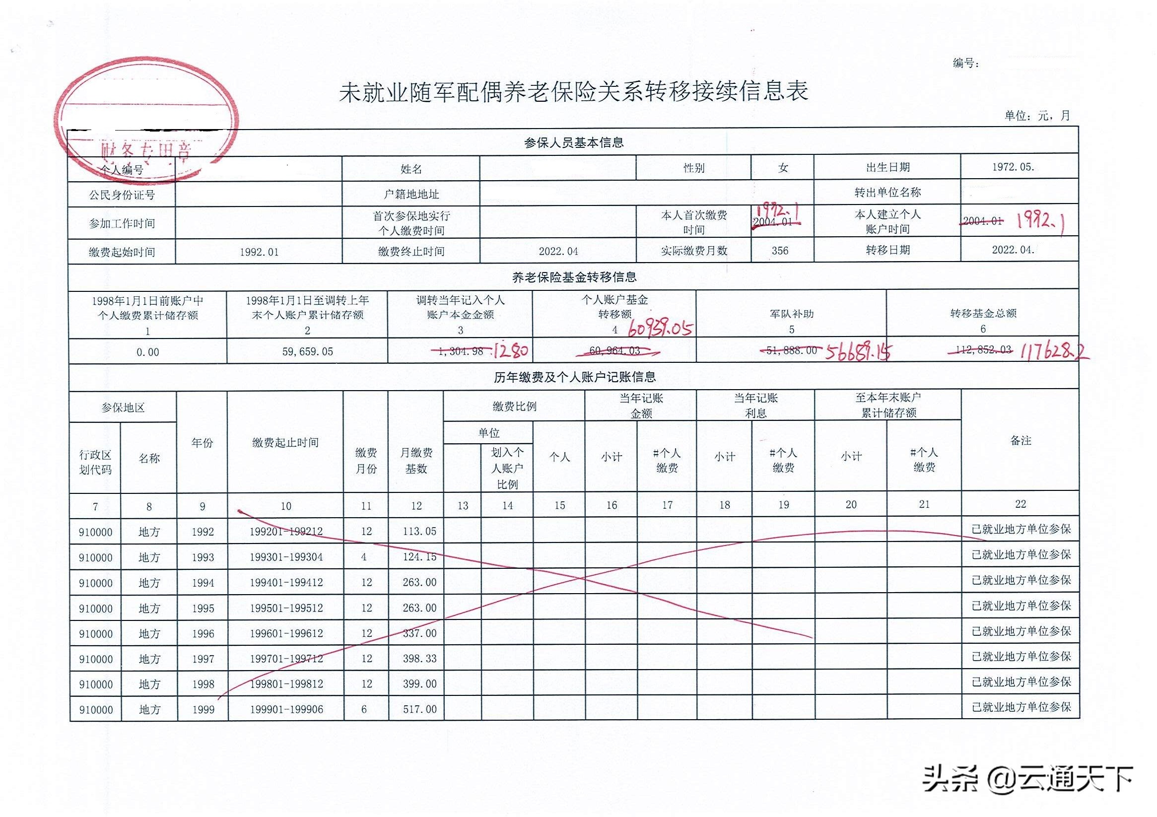 转业随军家属养老保险信息表,随军医疗保险转移接续