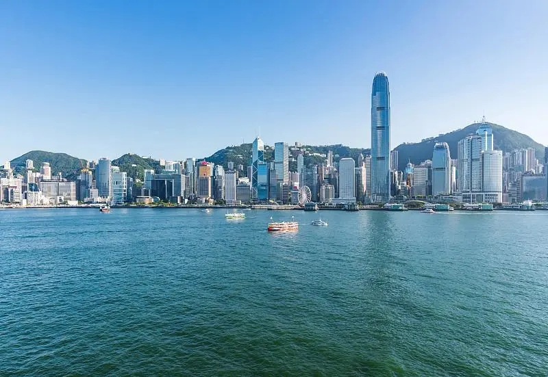 香港维多利亚港和紫荆花广场,香港大都市维多利亚港