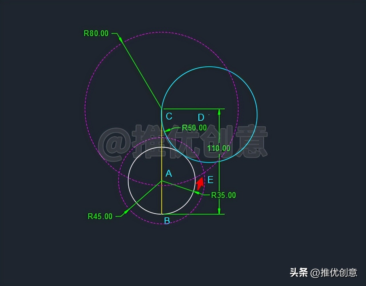 简单的水滴,cad制图水滴