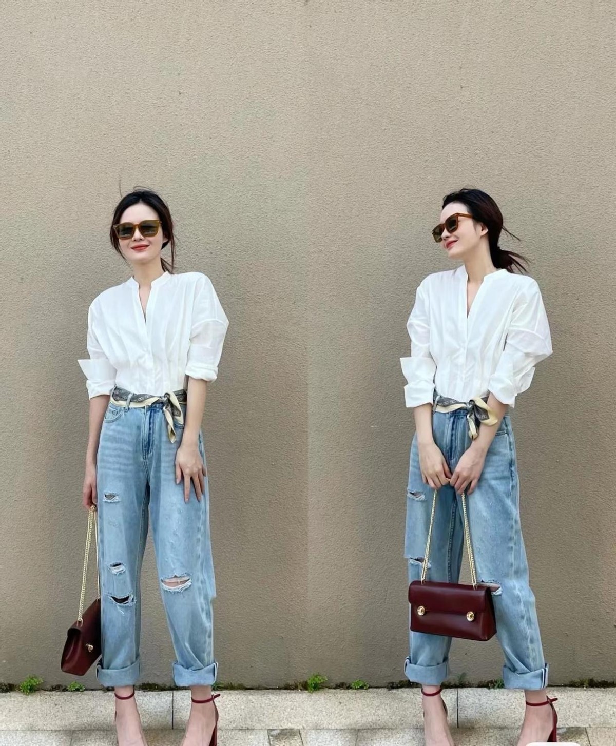 女士衬衫怎样穿又年轻又好看,衬衫比较大怎么搭配时尚好看