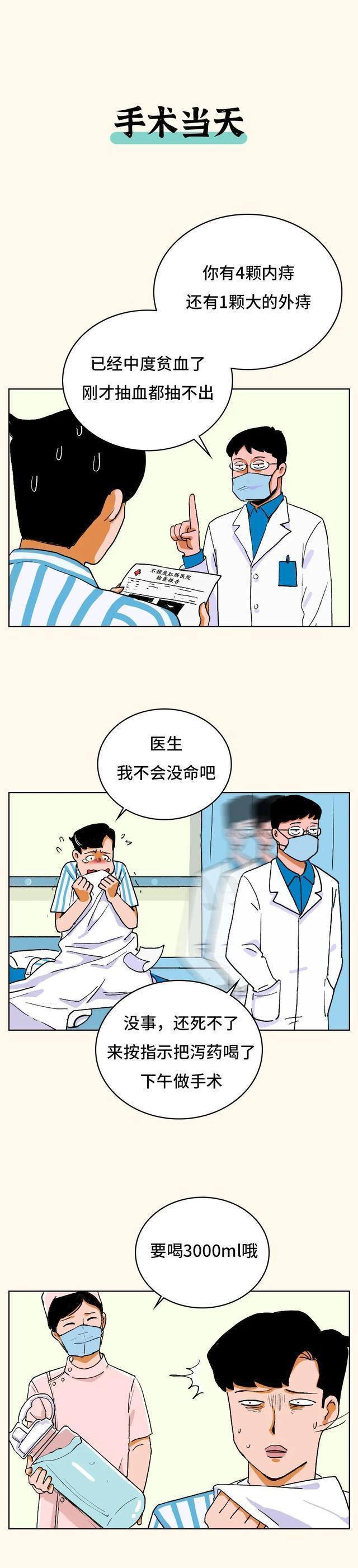痔疮手术动画解释,痔疮手术全过程搞笑漫画