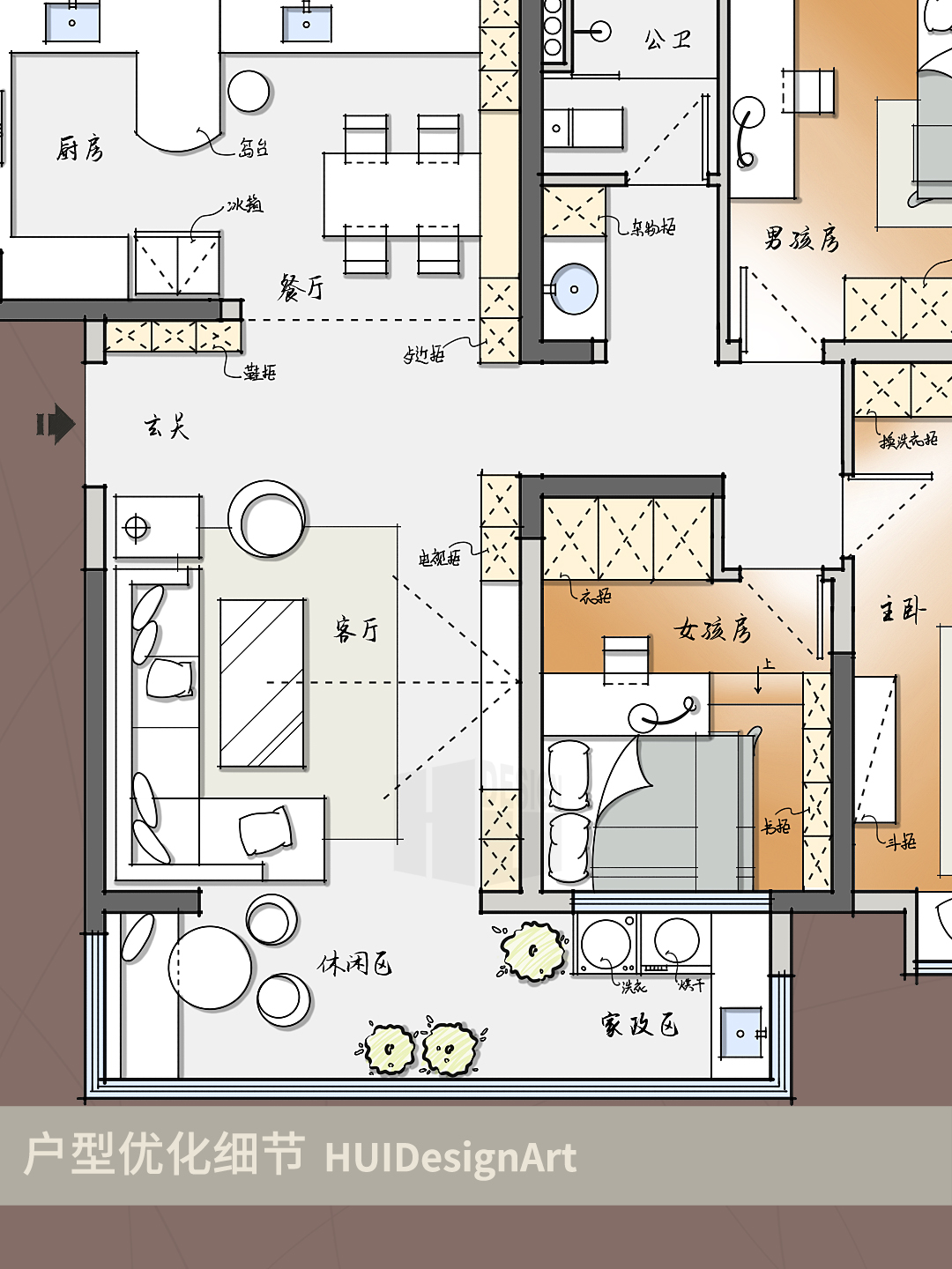 入户门正对阳台如何优化,入户门直对主卧房门