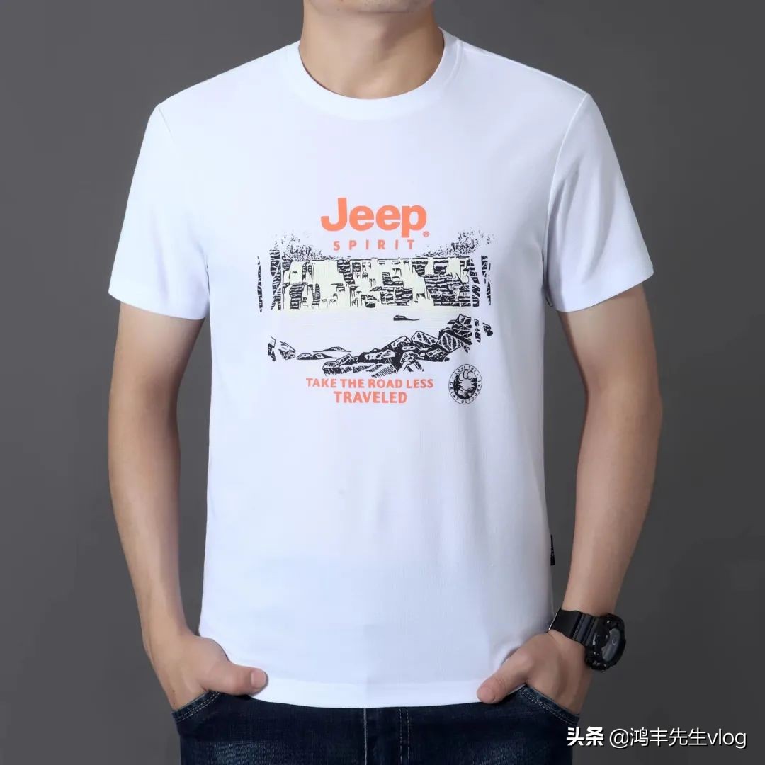 jeep短袖t恤专卖店男装翻领,jeep短袖t恤男纯棉官方正品