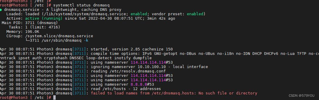 PhotonOS3搭建DNS服务器