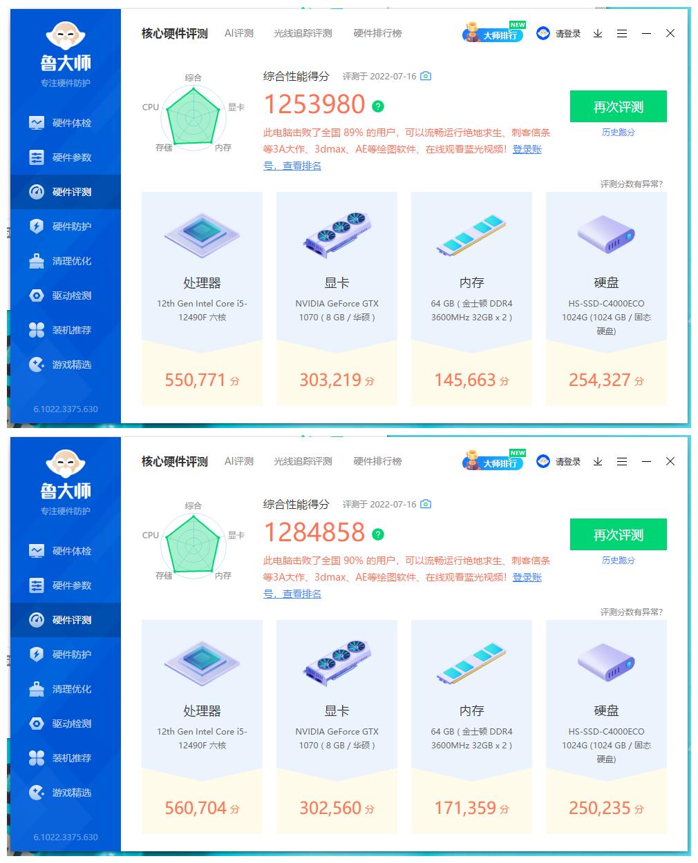 3600频率64GB的内存，600差价性能相当，你会选哪一家