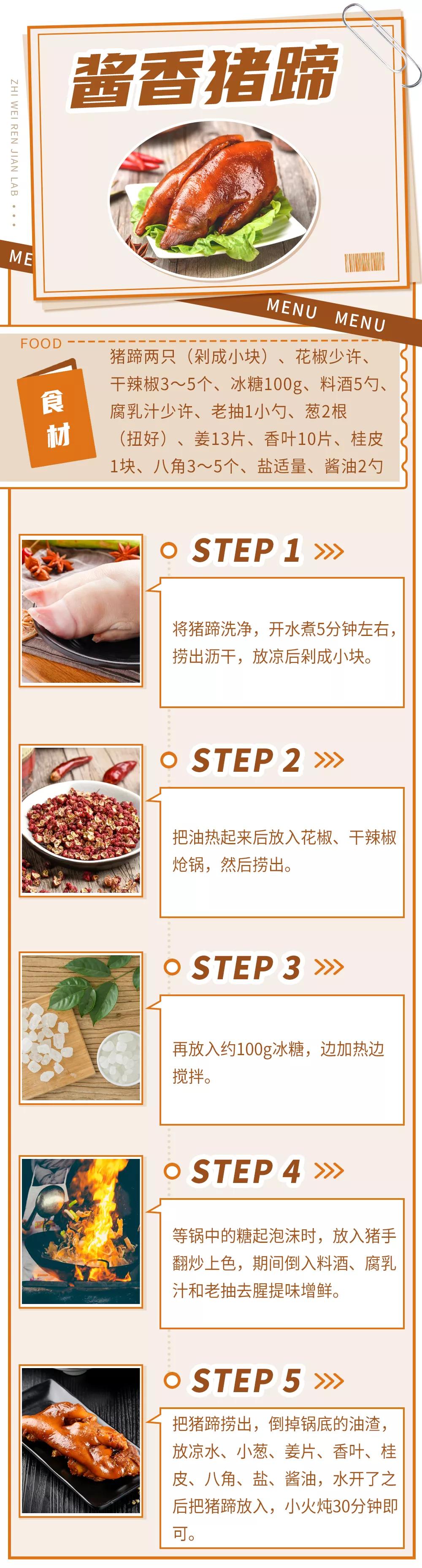 软烂脱骨的酱香猪蹄,营养酱香卤猪蹄