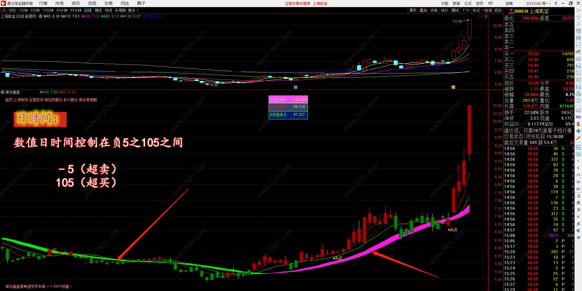 【绿趋势红趋势】神龙看盘A版操作系统下跌趋势上涨趋势判断准确
