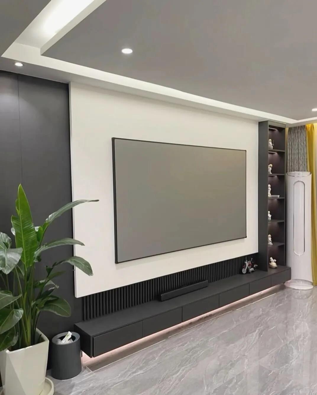 30款悬空背景墙,简约隐形门背景墙