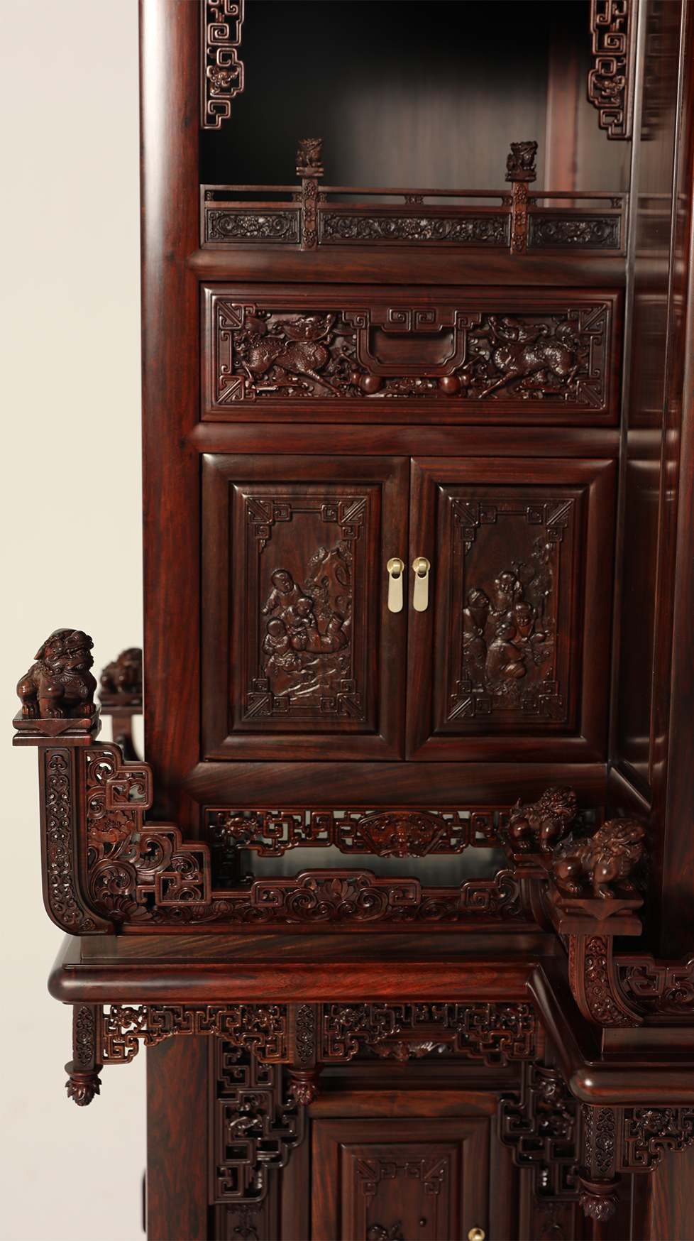 中国红木柜子图片大全,中式家具博古架摆放效果