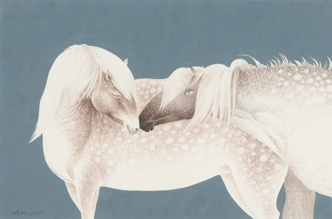 严谨细致的书法,水墨气韵生动的线描