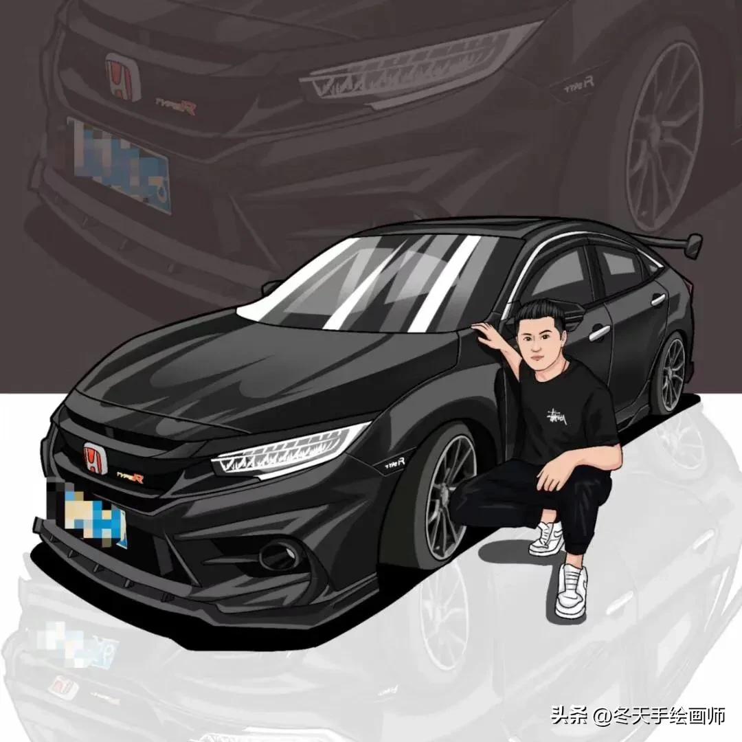 制作自己和车的漫画头像,怎么弄漫画汽车头像