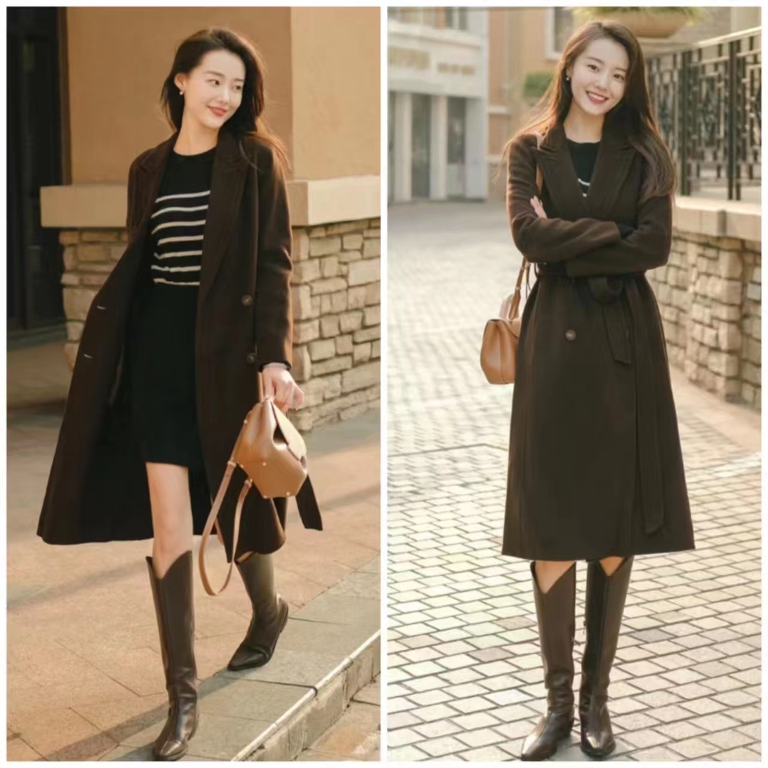 棕色的鞋子棕色大衣怎么搭配衣服,棕色大衣的穿搭技巧