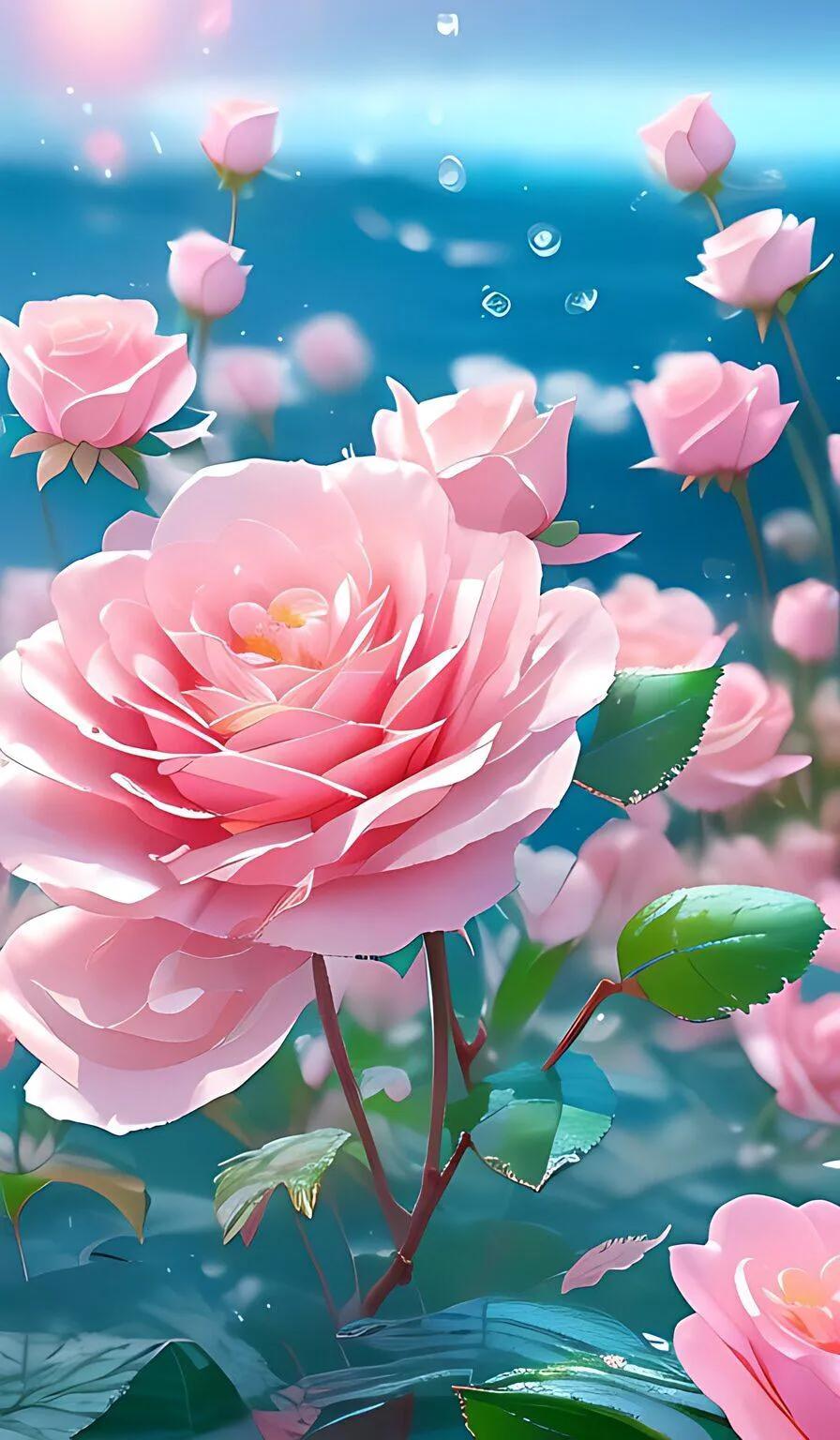 婀娜多姿的玫瑰花