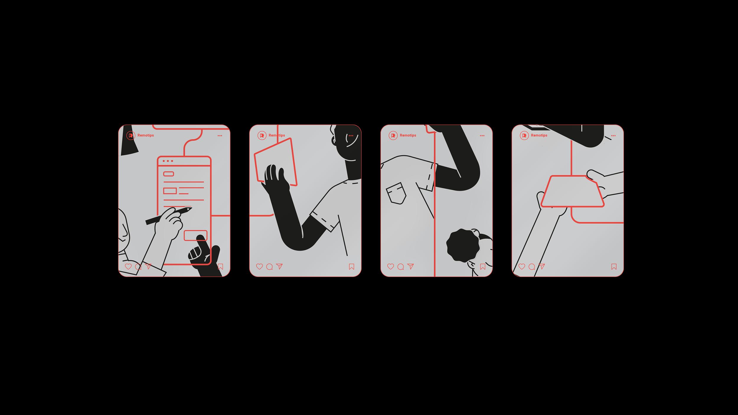 Remotips巴西境内外远程工作公司logo设计via:berrielbrands