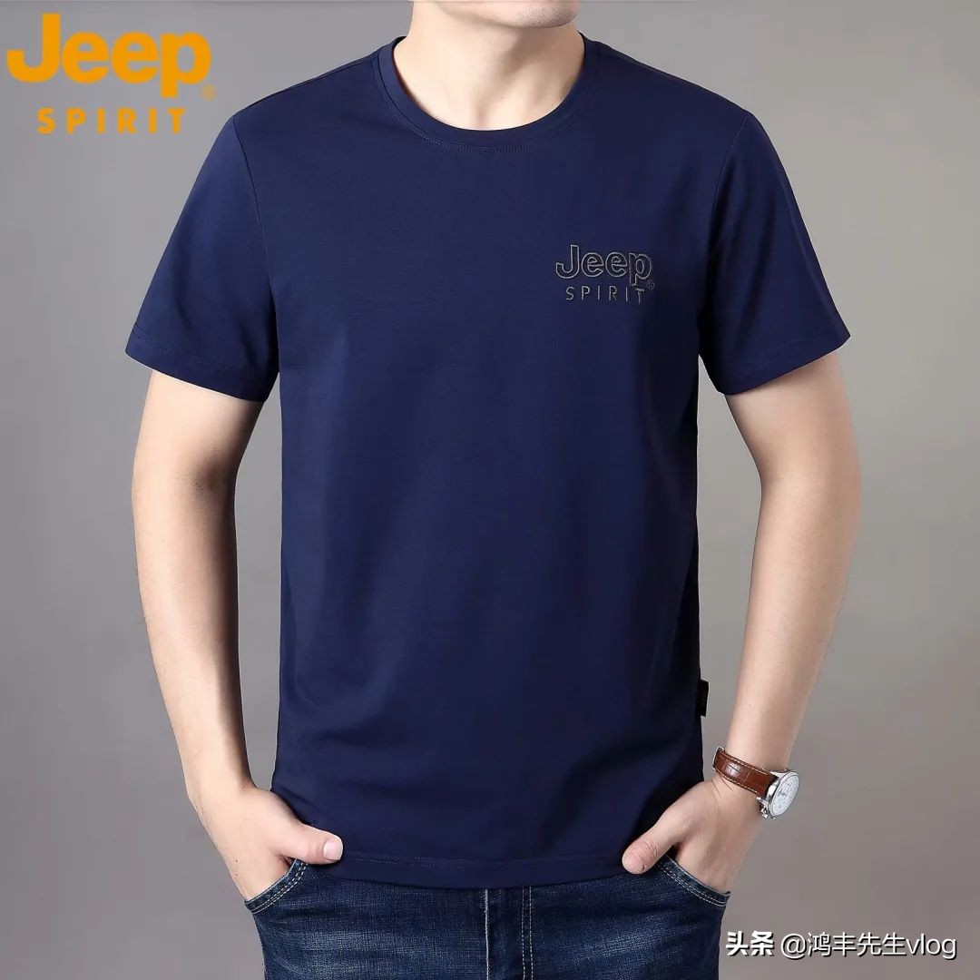 jeep短袖t恤专卖店男装翻领,jeep短袖t恤男纯棉官方正品