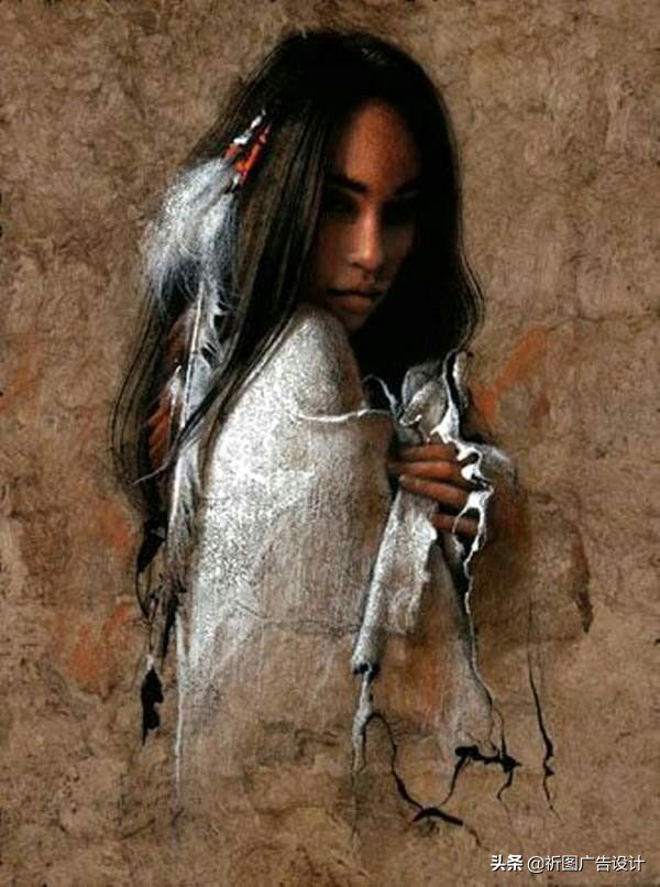 印第安人油画高清,印第安人油画艺术