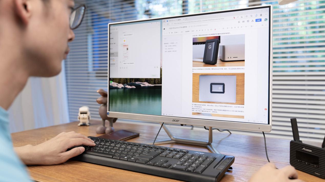 宏碁蜂鸟a24一体机,轻办公一体机推荐