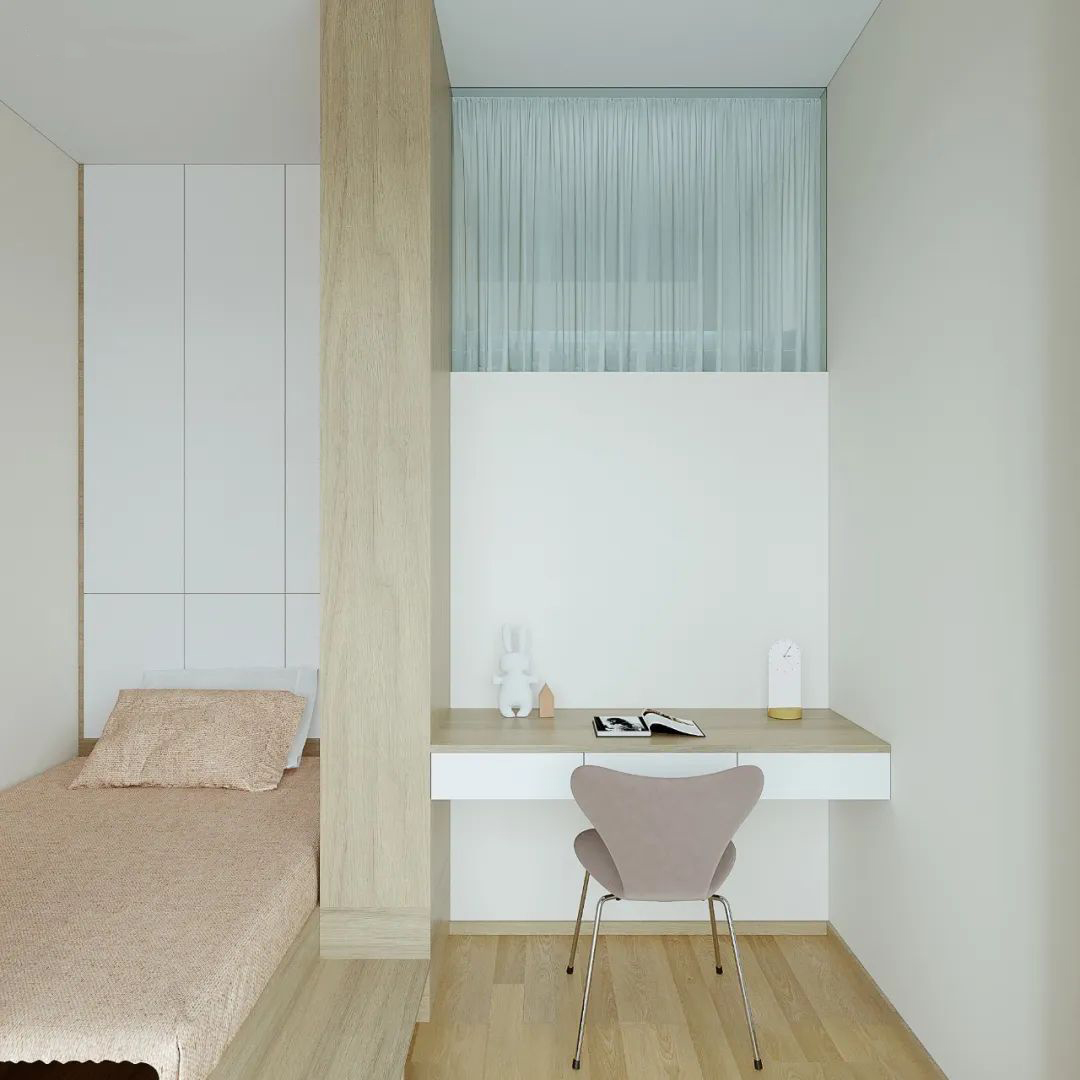 北欧原木风卧室奶咖效果图 (北欧轻奢ins风装修奶咖)