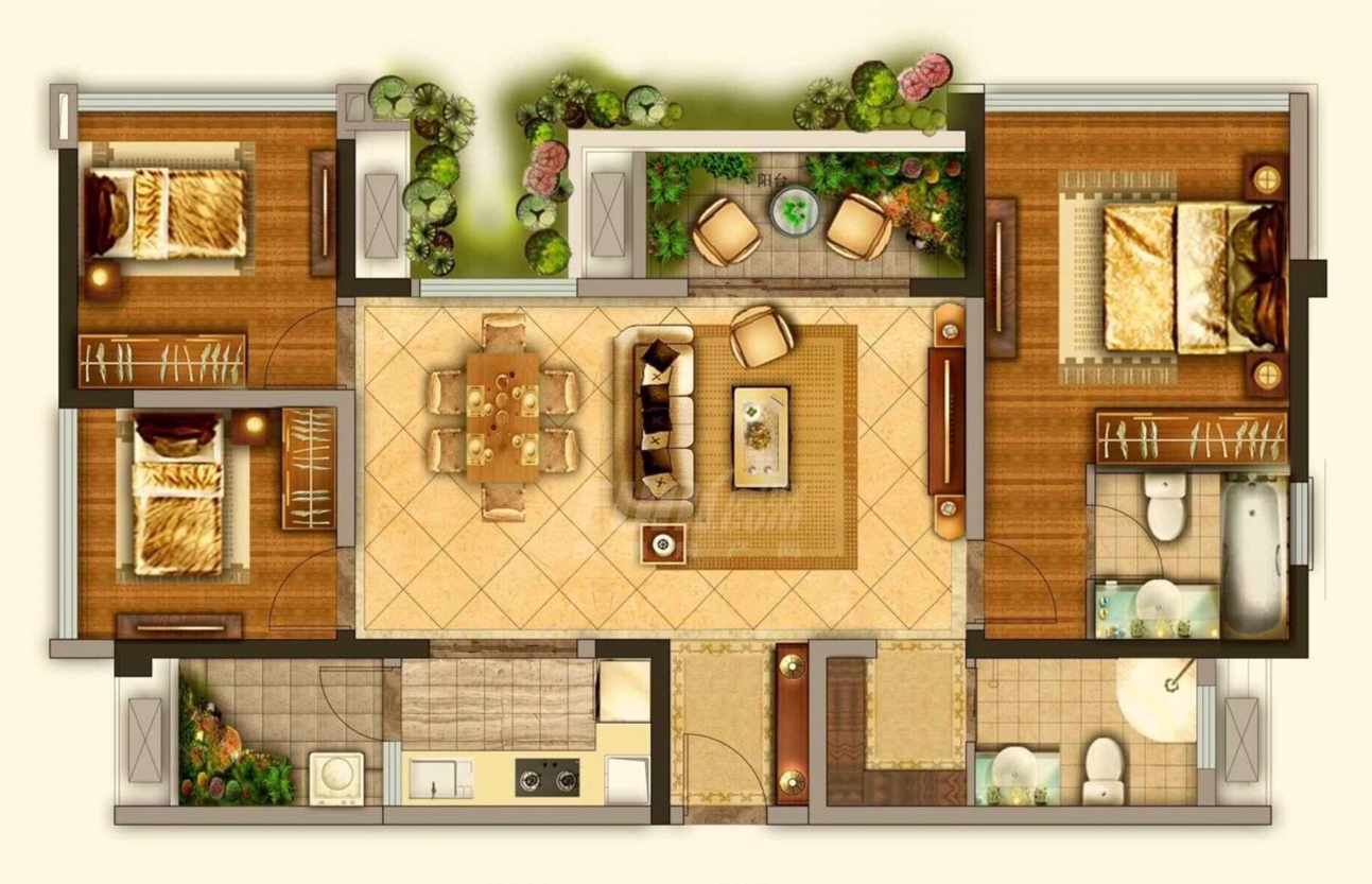 全屋没有一丝俗气,全屋奢华不俗气