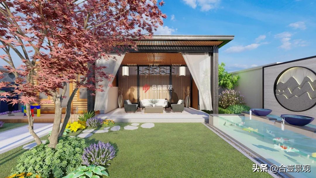 庭院设计带亭子,庭院设计木亭子