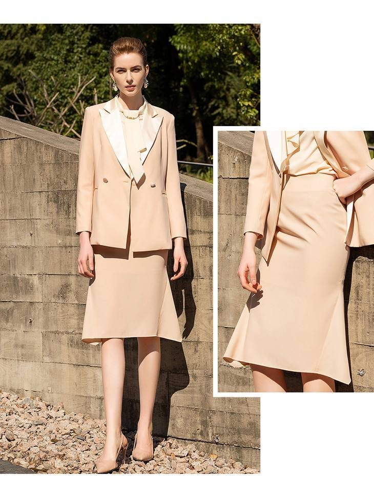 高质量穿搭小衫这样穿高端又时髦,杏衫的穿搭技巧