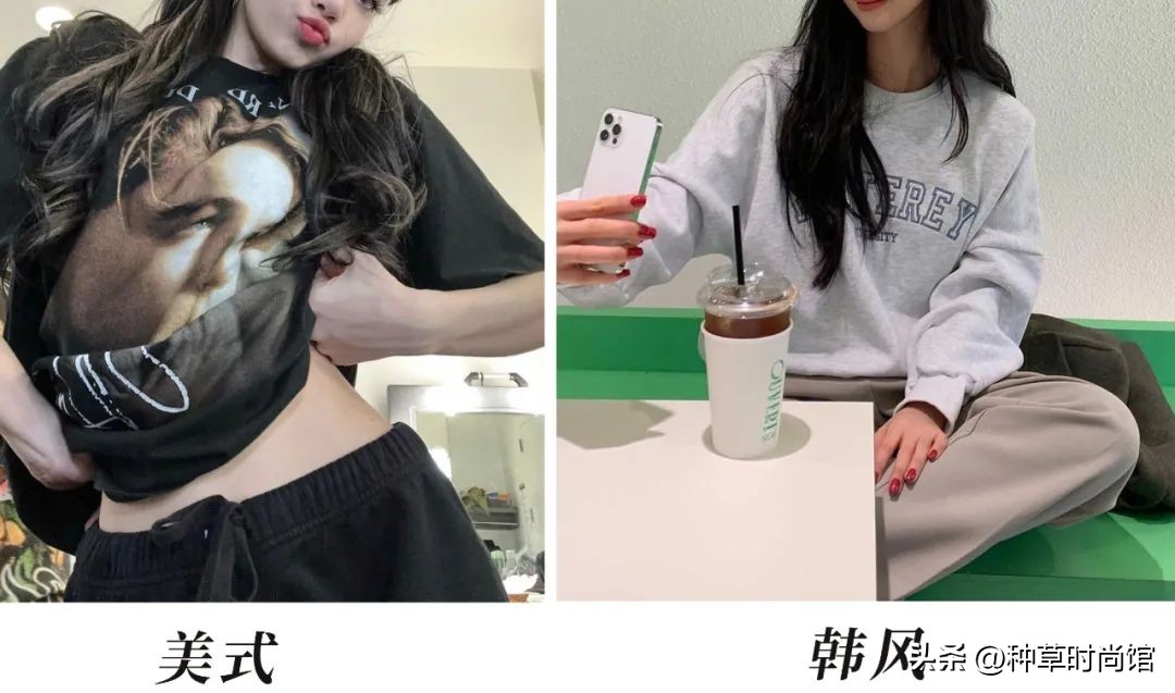 韩国小姐姐冬日穿搭,拜托冬天穿短袖