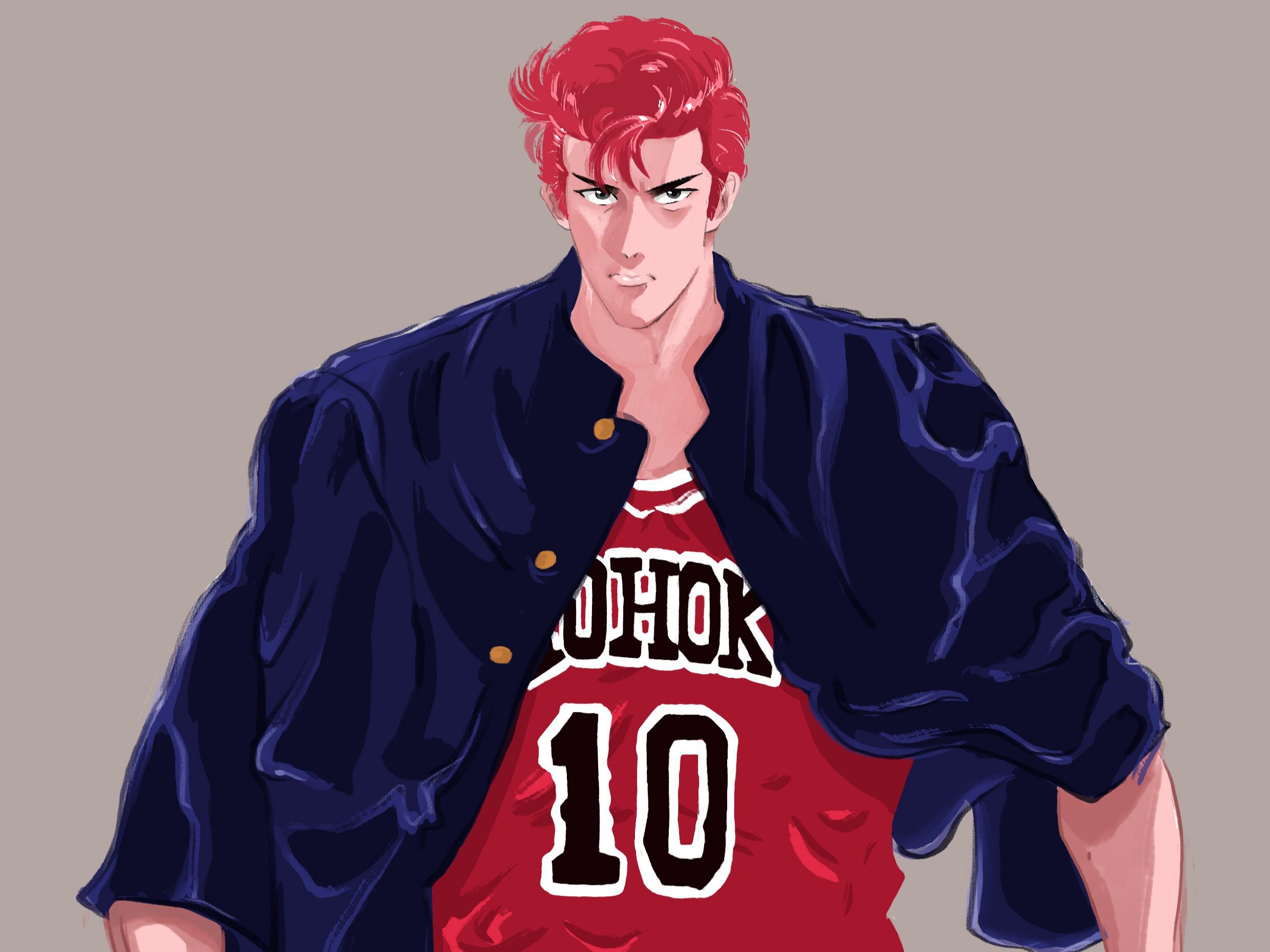 灌篮高手樱木花道扣到别人头上,灌篮高手樱木花道拿篮球扔流川枫