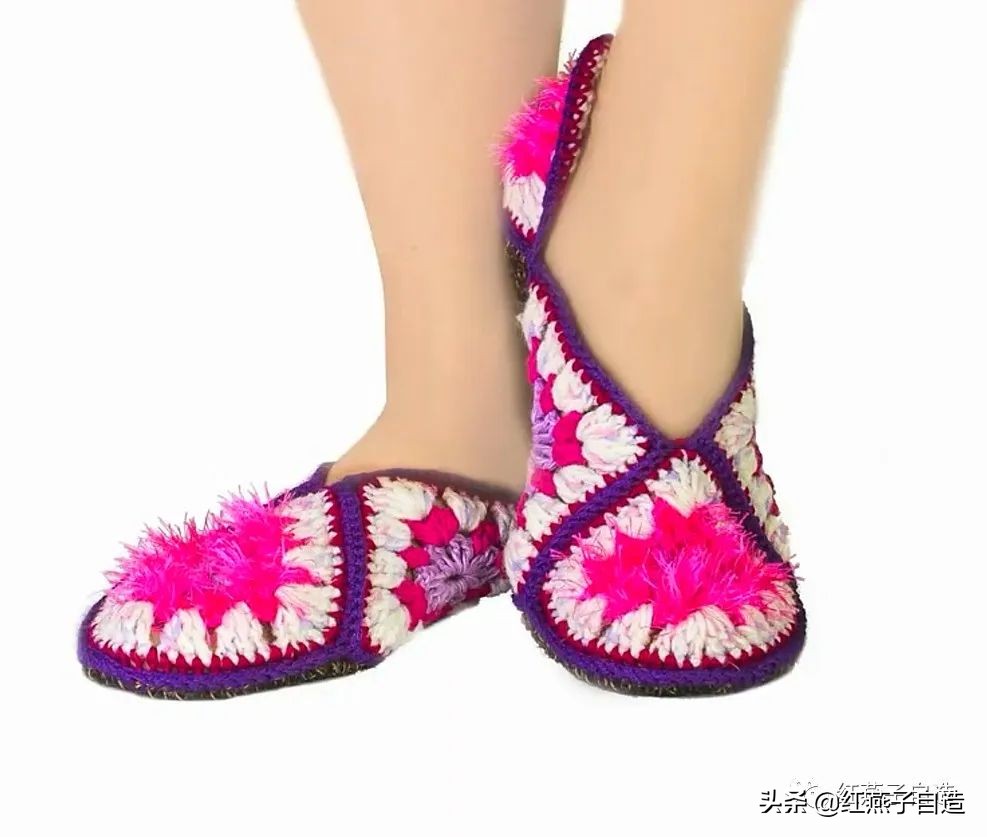 编夏天凉鞋,夏天冰丝线凉鞋镂空钩编教程