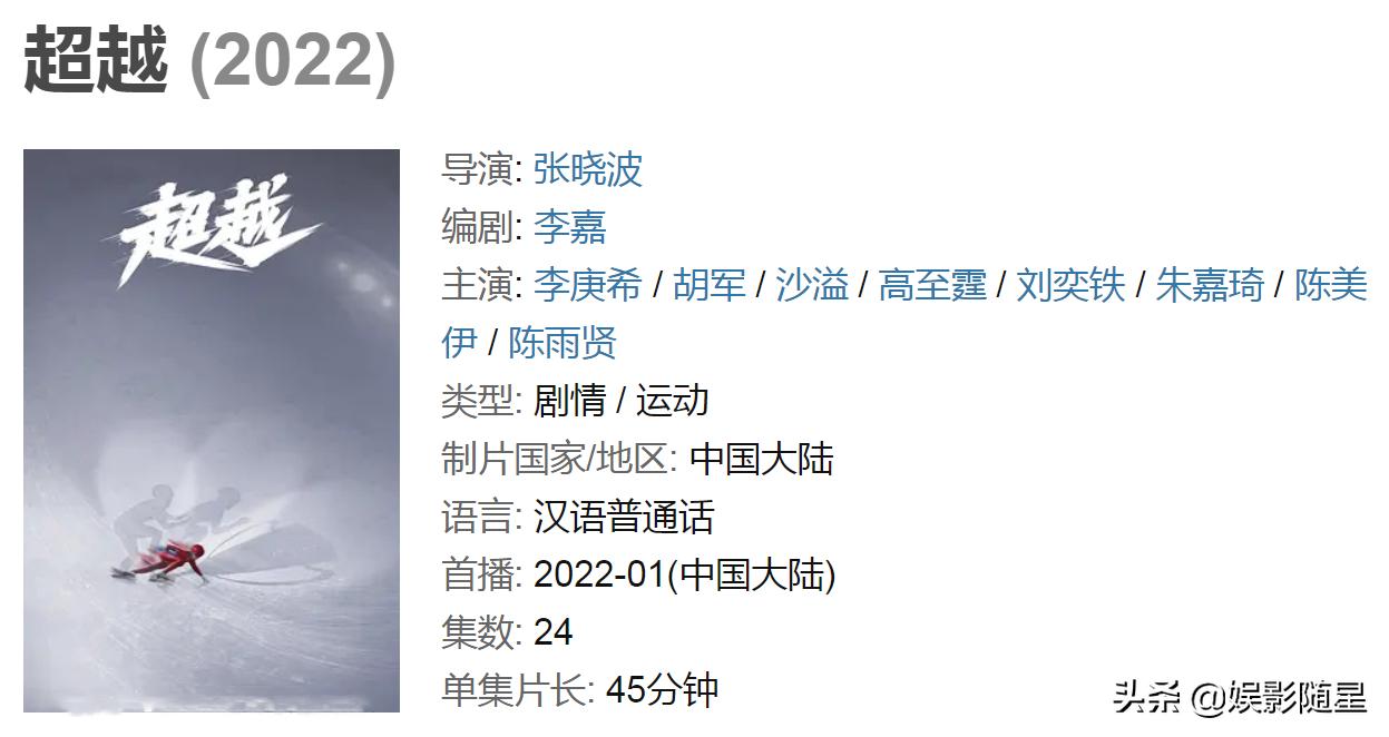 《超越》计日而待，李庚希速滑少女出镜，男主亦是演技卓绝