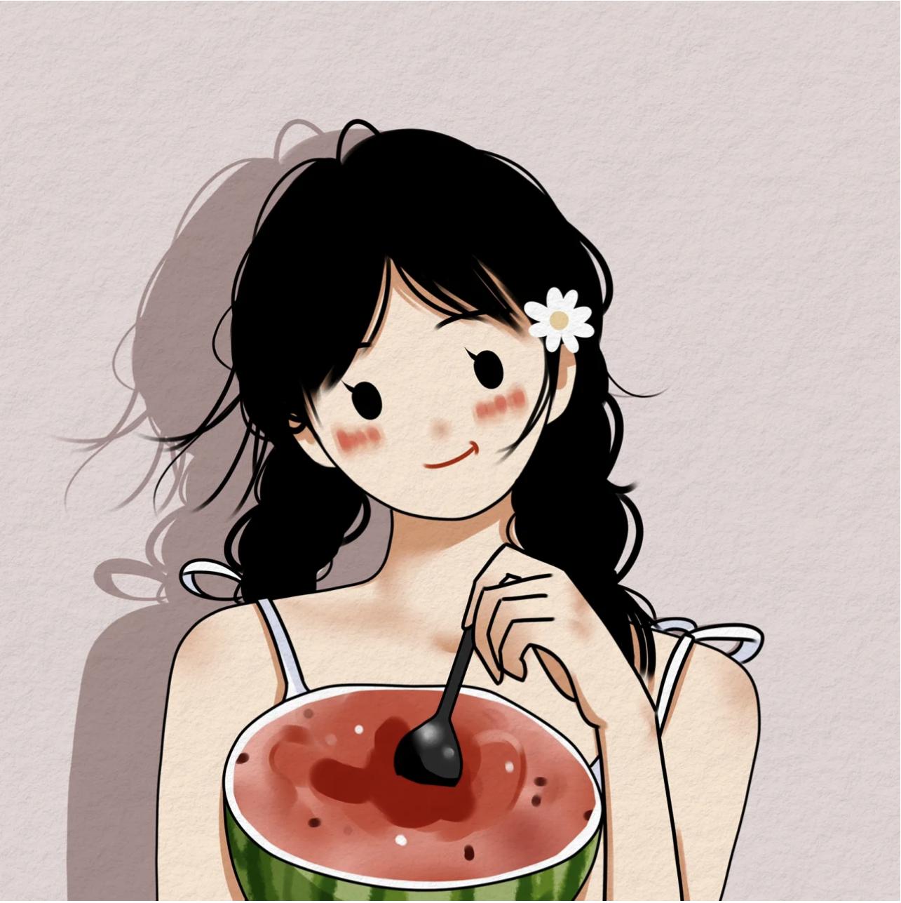 闺蜜头像一人一半两张漫画可爱,闺蜜头像真人仙气高颜值高马尾