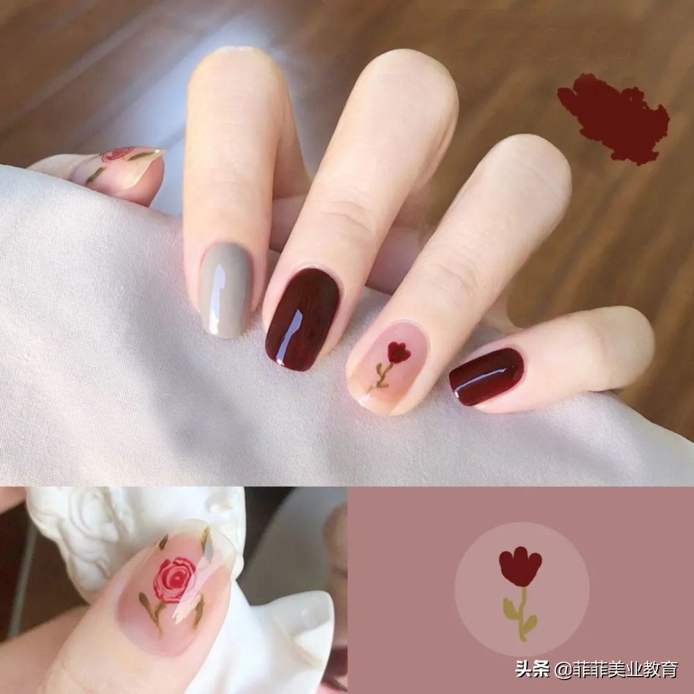 好看的红色美甲款式高级感,红色甲片美甲2022新年网红款图片
