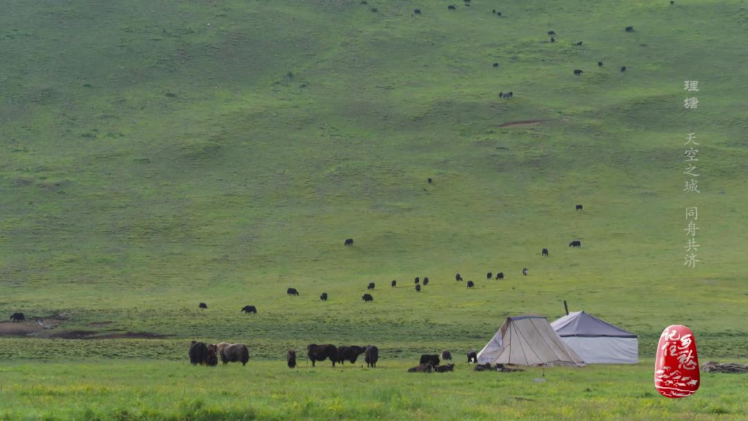 理塘天空之城照片,川西高原理塘