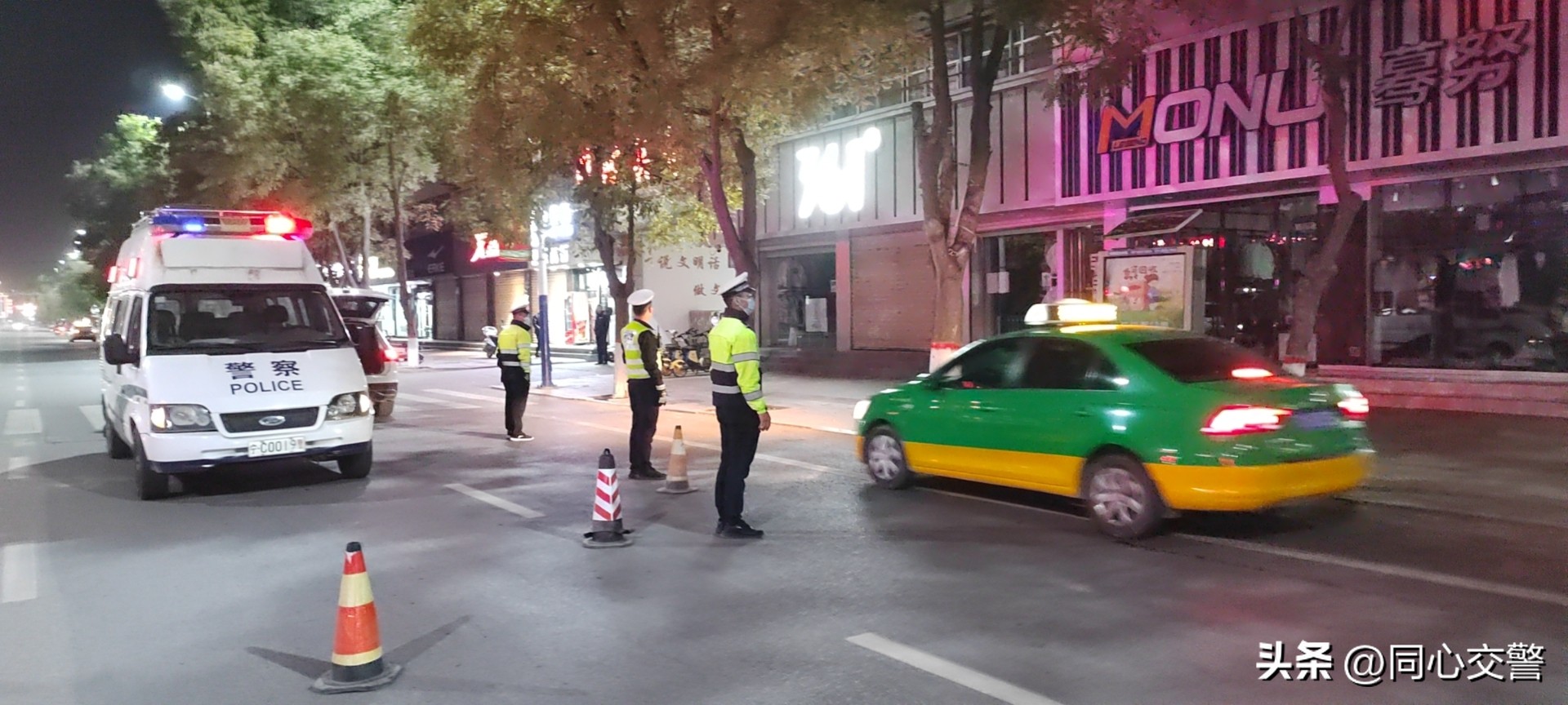 同心交巡警,世界杯决赛夜交警查17宗酒驾