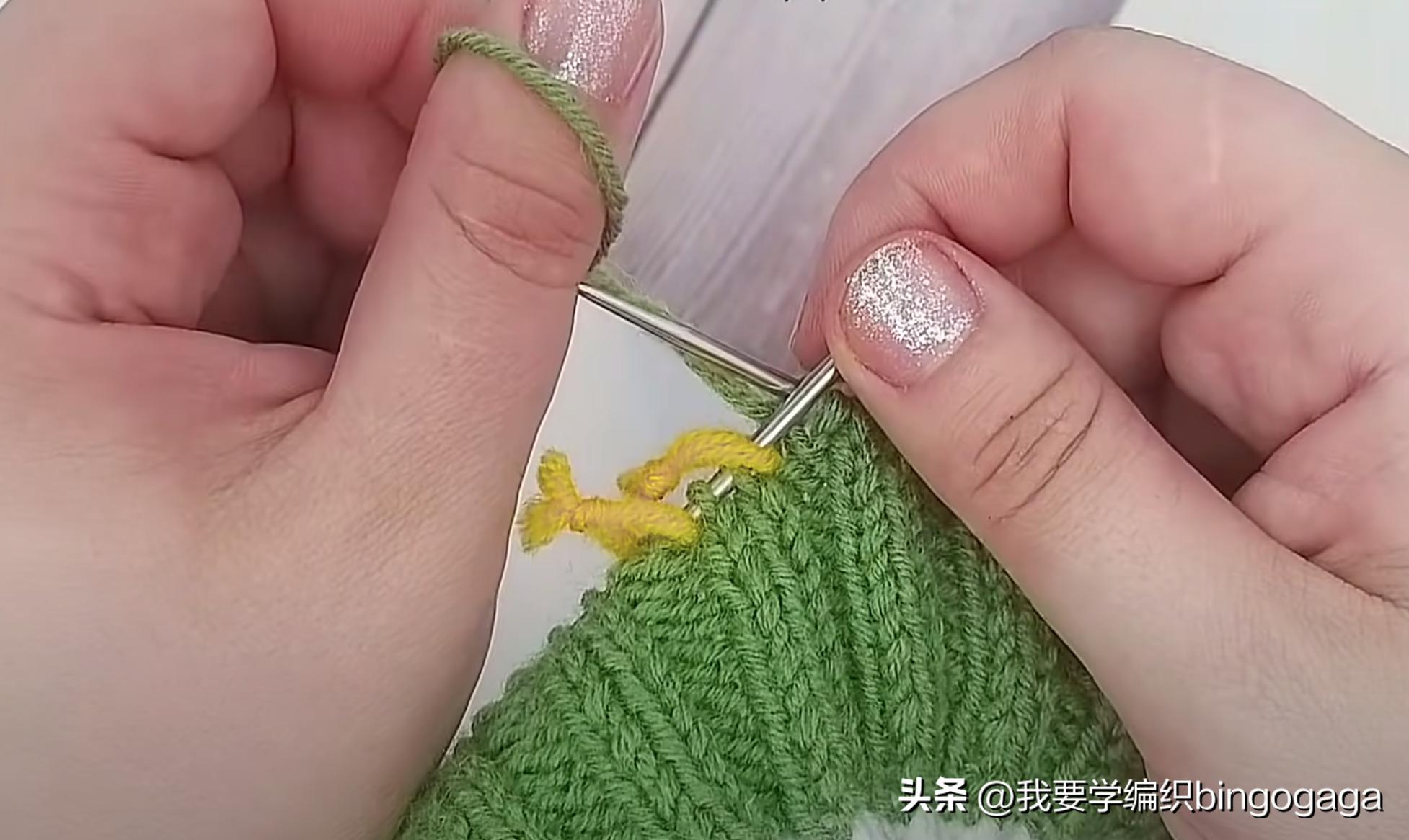 针织拖地袜教程,一片式袜子的编织教程